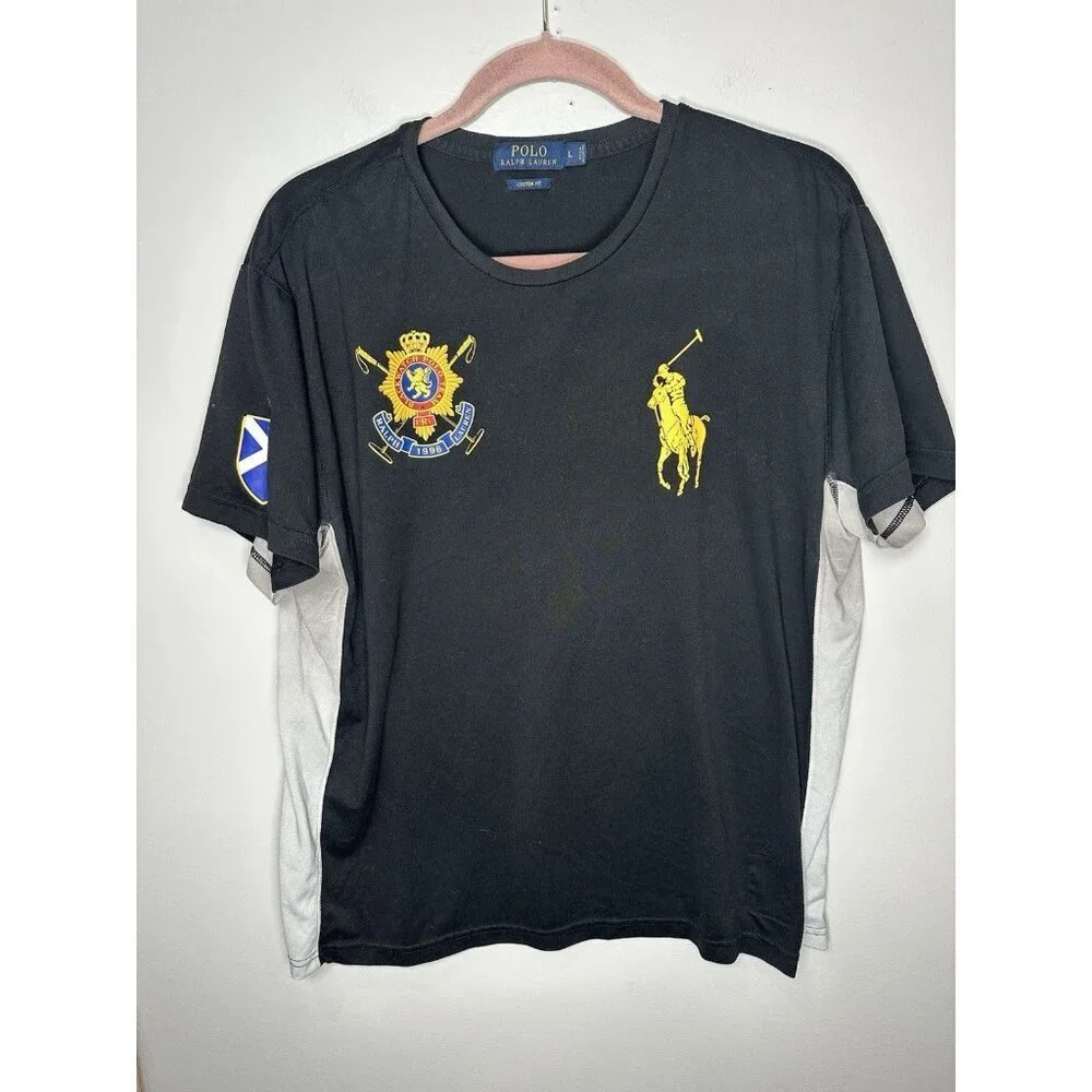 Polo Ralph Lauren Shirt Blackwatch Polo Team Black Crest Logo Mens Large
